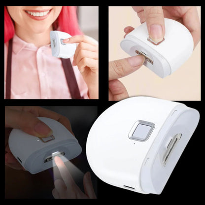 Belro dual speed electric nail clipper with sleek design, showing the device with cord and control buttons for precise nail grooming.
