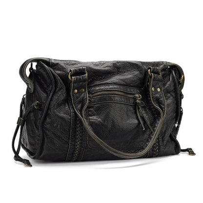Black Belro handbag for classes, stylish accessory with a sleek design, suitable for carrying essentials and small items.