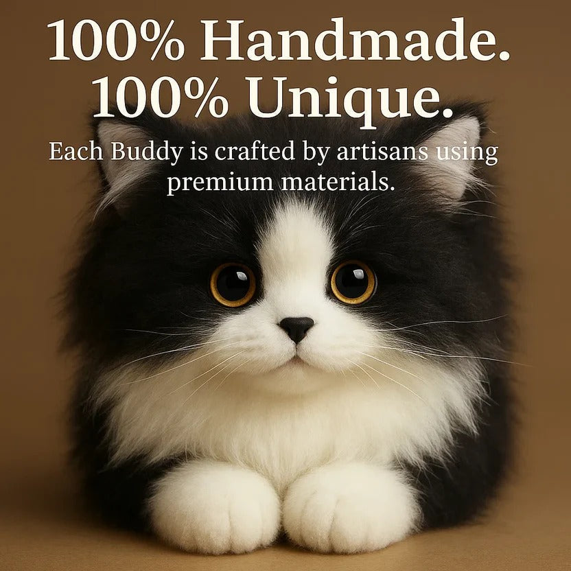 Belro black and white plush cat toy, lifelike pet supplies for cats, soft and realistic-looking feline plaything