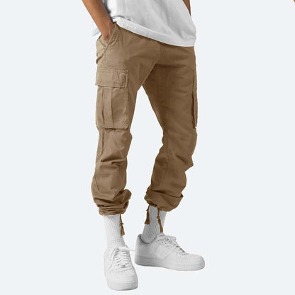 Belro men's cargo pants featuring multiple pockets and relaxed fit, made from durable fabric for casual or outdoor wear.