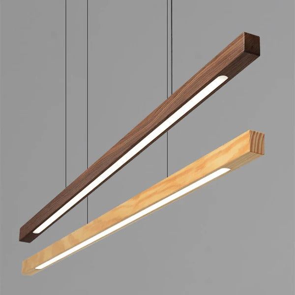 Belro LED pendant light with sleek modern design, hanging from a ceiling with a minimalist background.