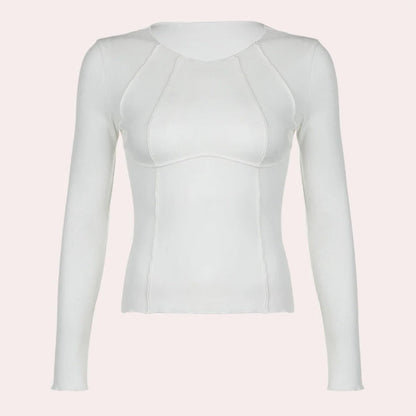 Belro women's simple long sleeve top, casual clothing shirt with a relaxed fit, light fabric, and classic design.