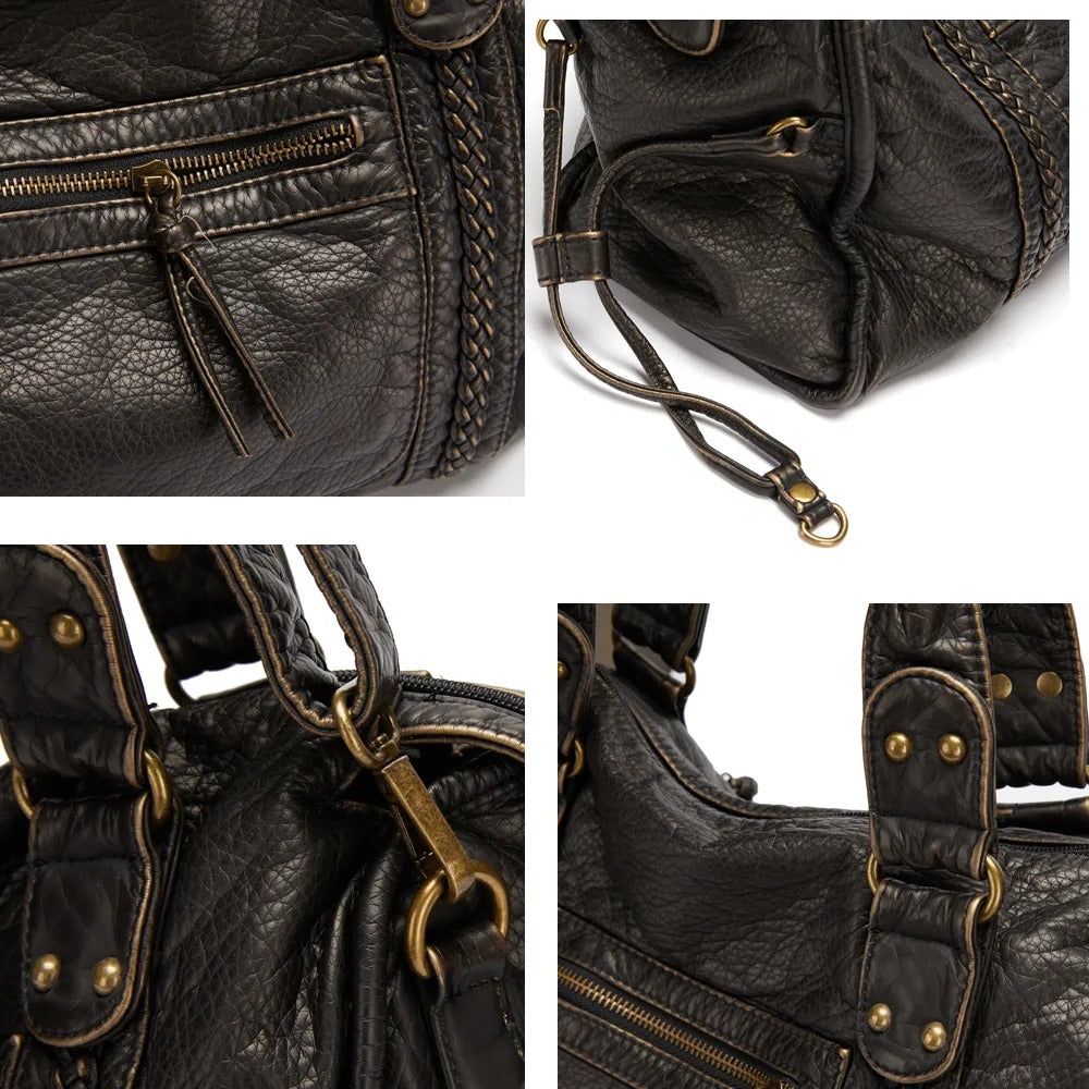 Black Belro handbag designed for classes, featuring a sleek wallet or card holder style, with a compact and stylish look.