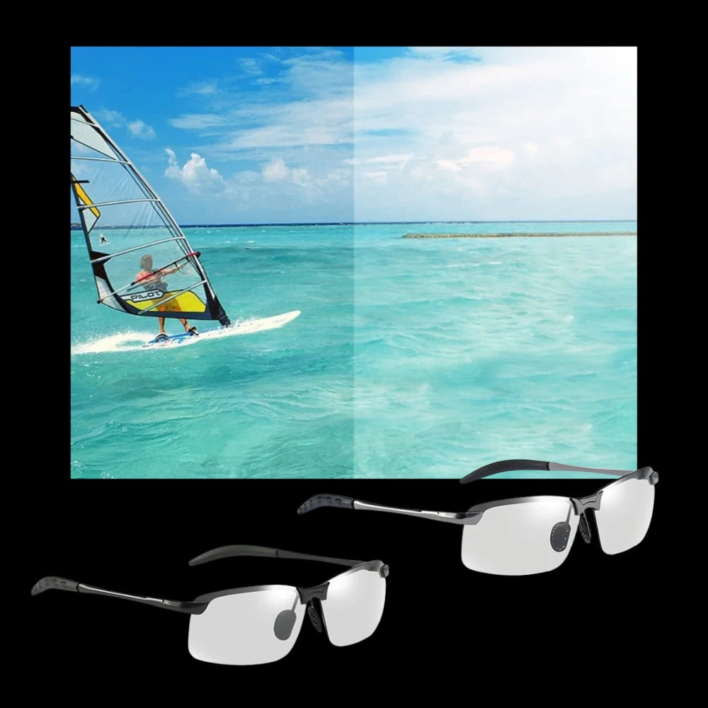 Belro photochromic UV sunglasses for men with transition lenses, stylish eyewear for outdoor protection and versatile use