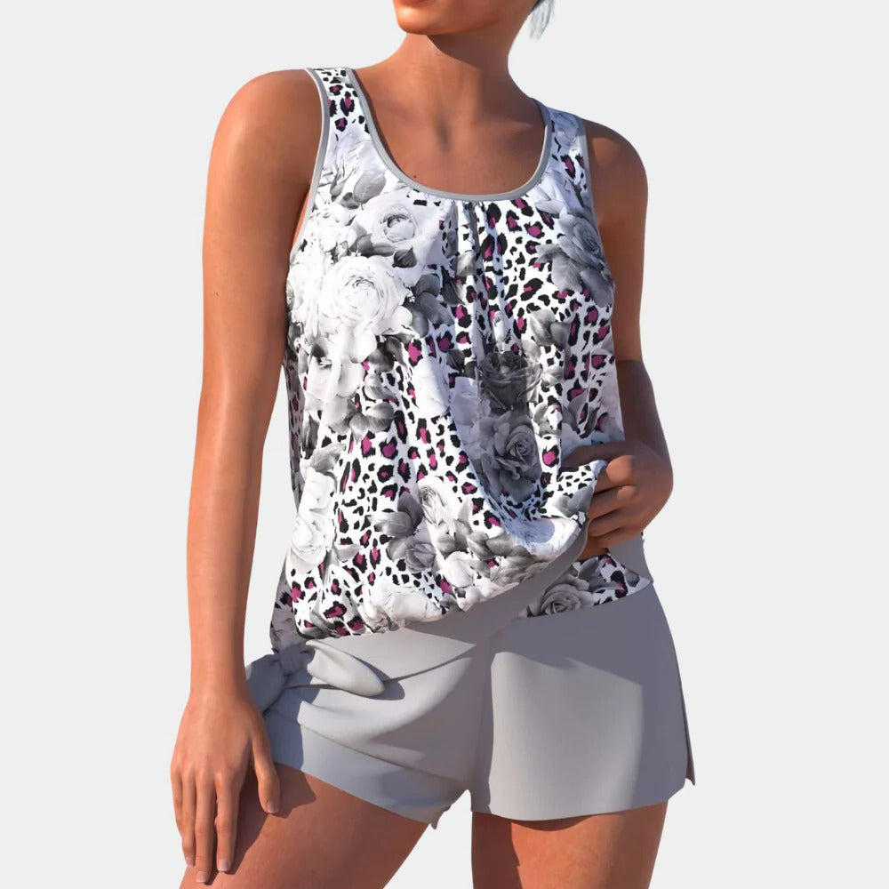 Comfortable women's swimsuit by Belro, stylish one-piece dress-style swimwear with a supportive fit and vibrant color.