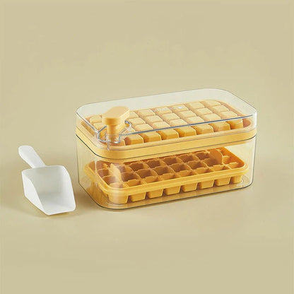 Belro One-Click Ice Tray System for kitchen, featuring a sleek design and easy ice release mechanism in a home and garden setting.