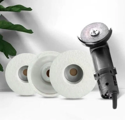 Belro universal fit polishing disc for tools and hardware, showing a close-up of the disc with textured surface.