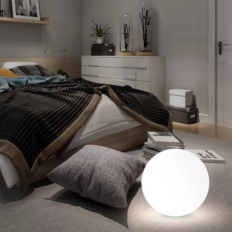 Wireless Belro outdoor globe light with 16-color LED sphere, weatherproof and suitable for outdoor umbrella lighting.