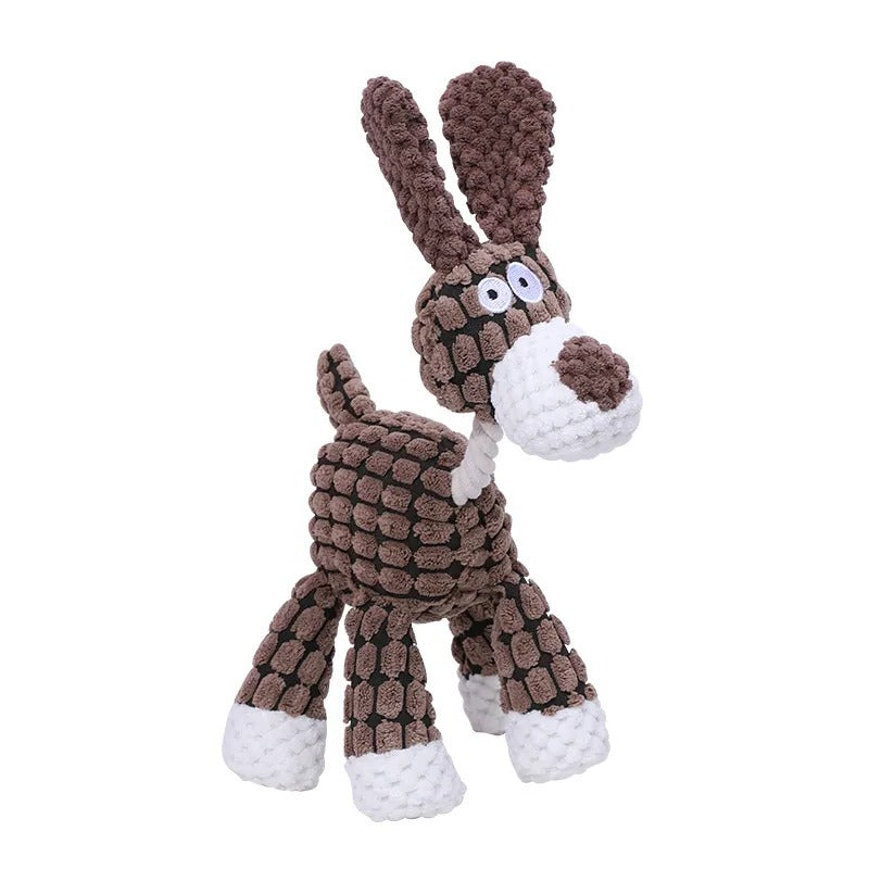 Belro indestructible plush dog toy showing a durable, soft plush material with a playful design for tough chewers.