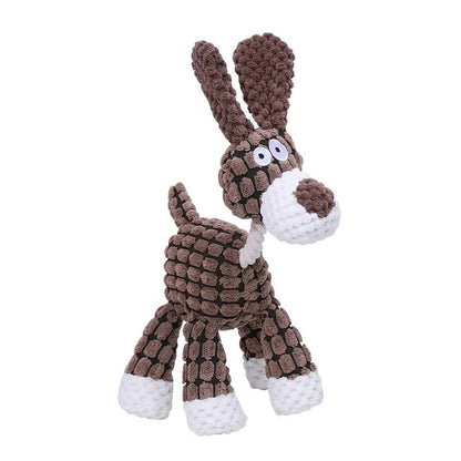 Belro indestructible plush dog toy showing a durable, soft plush material with a playful design for tough chewers.