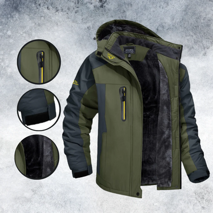 Belro windproof outdoor jacket displayed on a hanger, features a lightweight design suitable for outdoor activities.