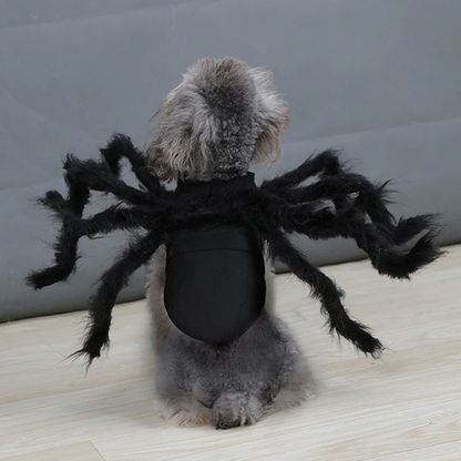 Belro Pet Funny Spider Costume for pets, featuring black and red spider design with legs and plush details.