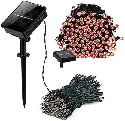 Belro 17-meter string of 100 LED solar-powered fairy lights, outdoor decorative lighting for home and garden.