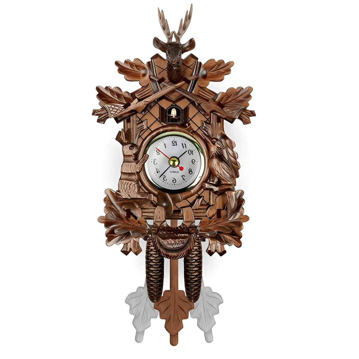 Belro Retro Cuckoo Wall Clock with vintage design and wooden finish, perfect for home decor and adding a charming touch.