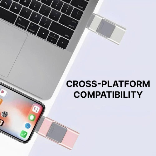 Belro USB flash drive compatible with iPhone and Android smartphones, compact electronics for data transfer and storage.