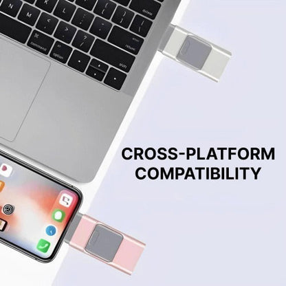 Belro USB flash drive compatible with iPhone and Android smartphones, compact electronics for data transfer and storage.