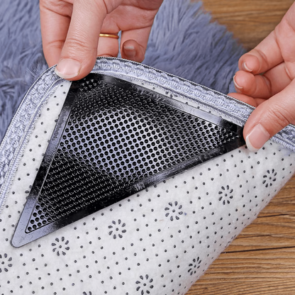 Belro non-slip rug gripper on a rug, providing stability and preventing slipping for home and garden decor.