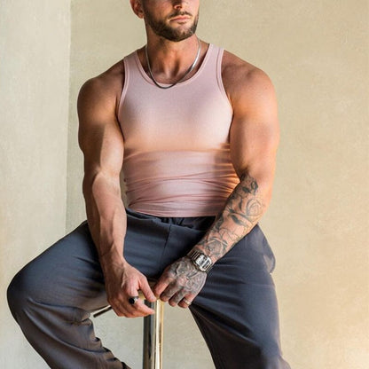 Belro men's sleeveless tee shirt, casual clothing for men, shown in a relaxed fit with sleeveless design.
