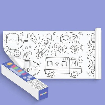Children's Drawing Roll clothing by Belro, featuring colorful fabric with playful patterns, designed for kids' creative wear.