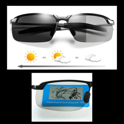 Photochromic UV sunglasses for men by Belro, featuring stylish design and adaptive lenses for versatile outdoor use.