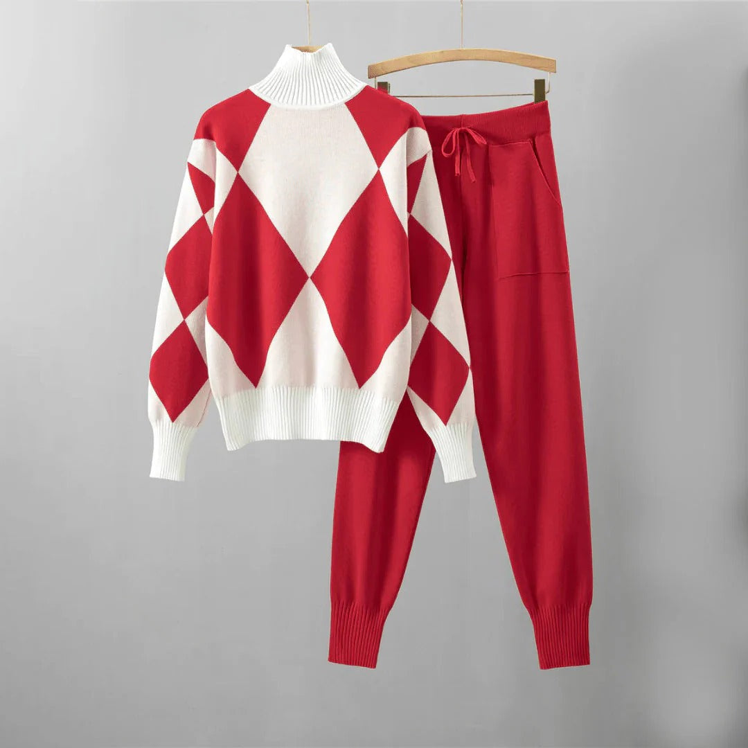 Belro warm sweater and pants set for children, soft knit fabric, cozy clothing ensemble for cold weather.