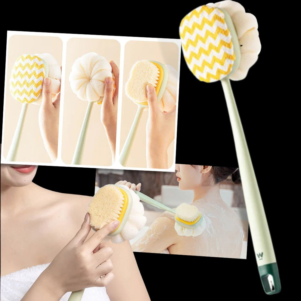 Belro exfoliating body scrubber bath brush with textured bristles for gentle skin exfoliation and cleansing.
