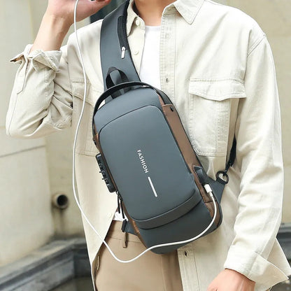 Belro anti-theft crossbody backpack with secure zippers and sleek design, suitable for travel and everyday use.