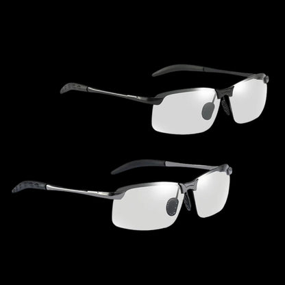 Belro photochromic UV sunglasses for men with adaptive lenses, designed for eye protection and style in outdoor settings.