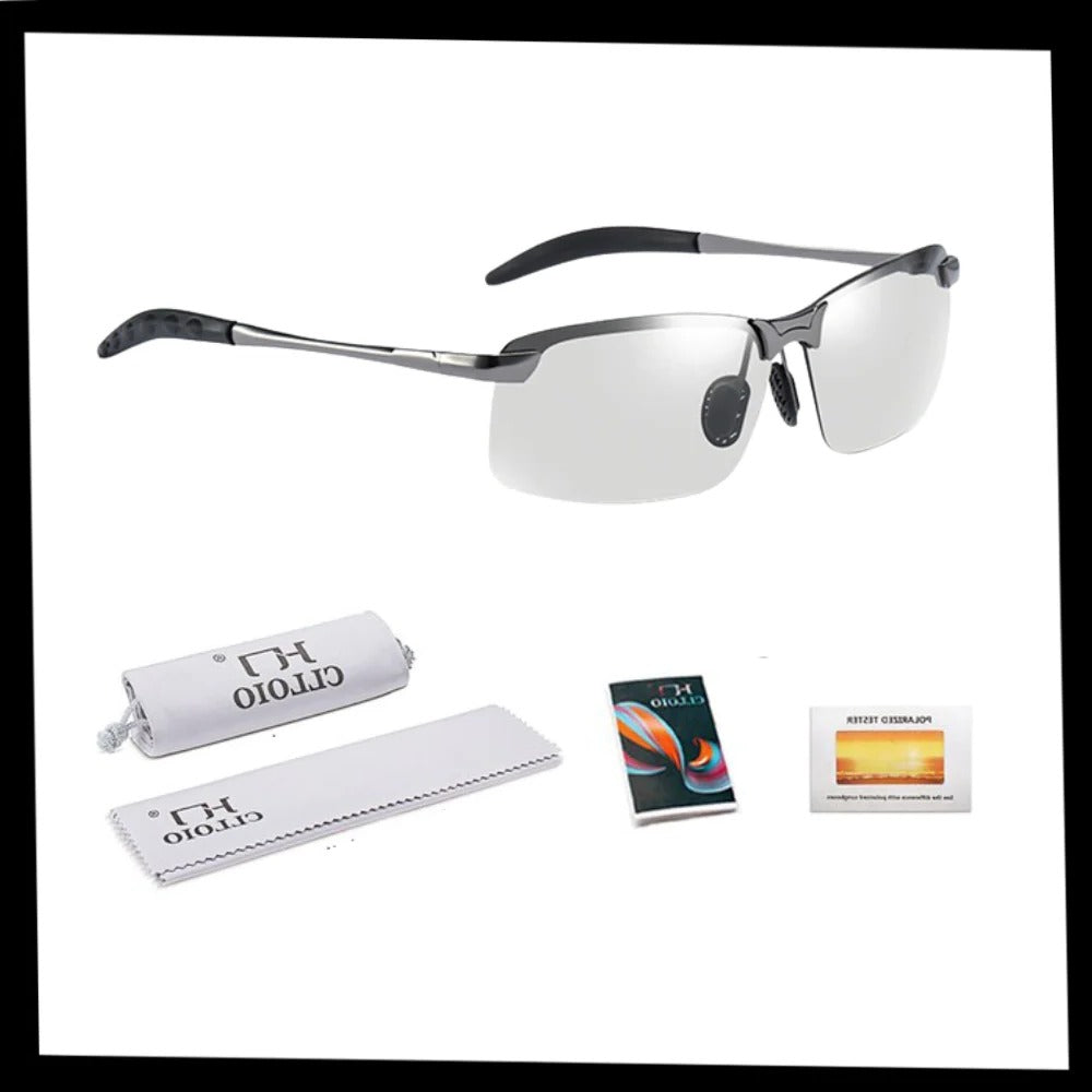 Belro photochromic UV sunglasses for men with tinted lenses that adjust to light, ideal for outdoor eye protection and style
