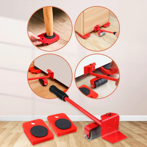 Heavy furniture transport wheel bundle by Belro, featuring durable wheels for moving large furniture safely and easily.
