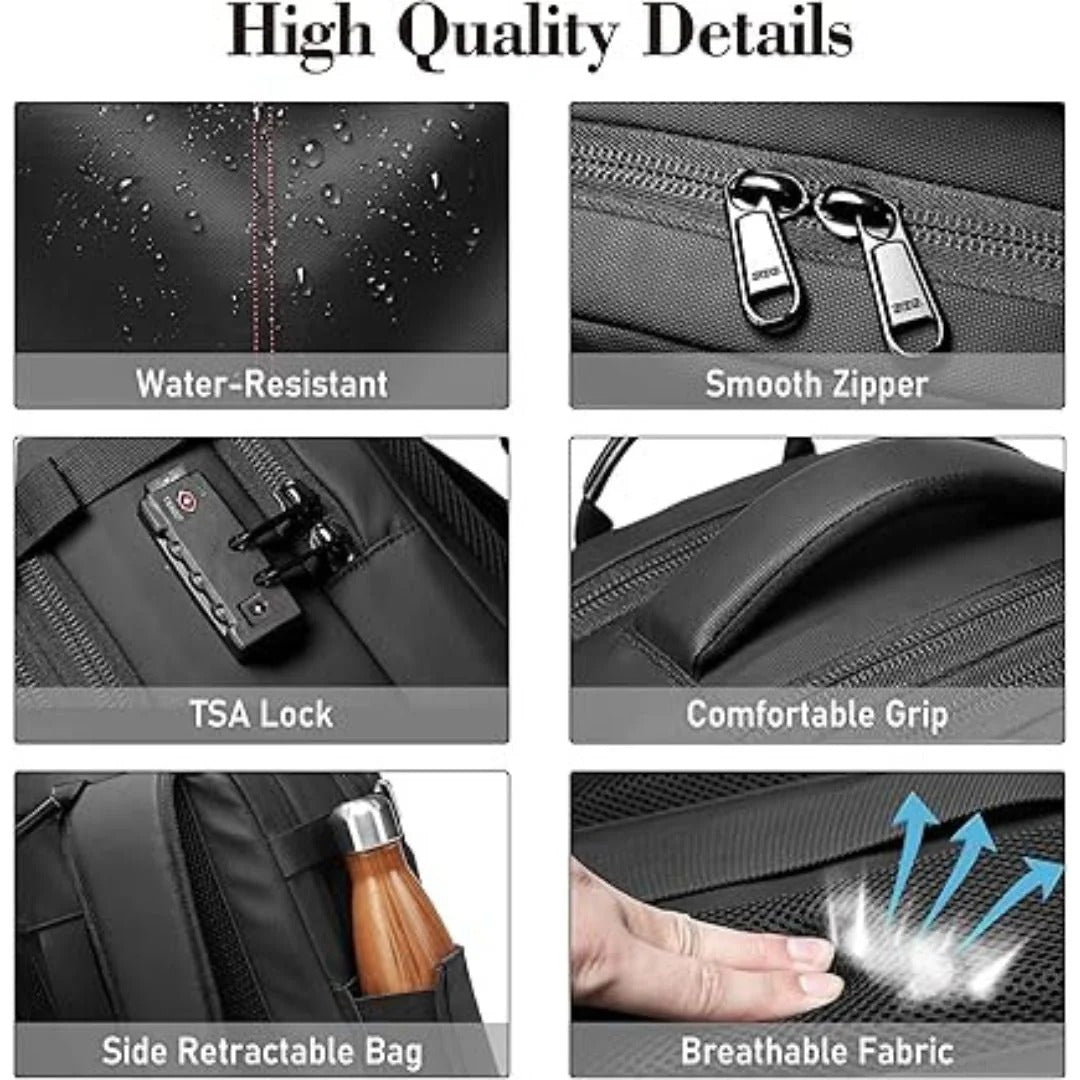 Belro vacuum travel backpack for activewear, featuring compact compression design and adjustable straps for efficient packing