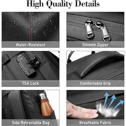 Belro vacuum travel backpack for activewear, featuring compact compression design and adjustable straps for efficient packing