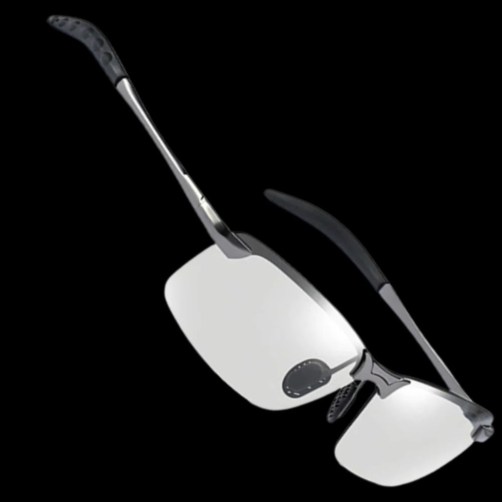 Belro photochromic UV sunglasses for men with adaptive lenses, stylish design, and UV protection, ideal for outdoor activities