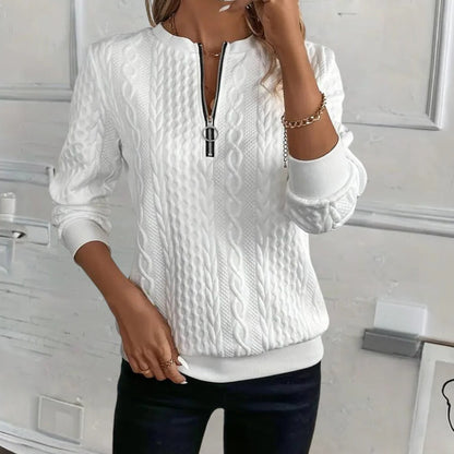 Belro women's textured sweater featuring a soft, casual fit, perfect for comfortable everyday wear.