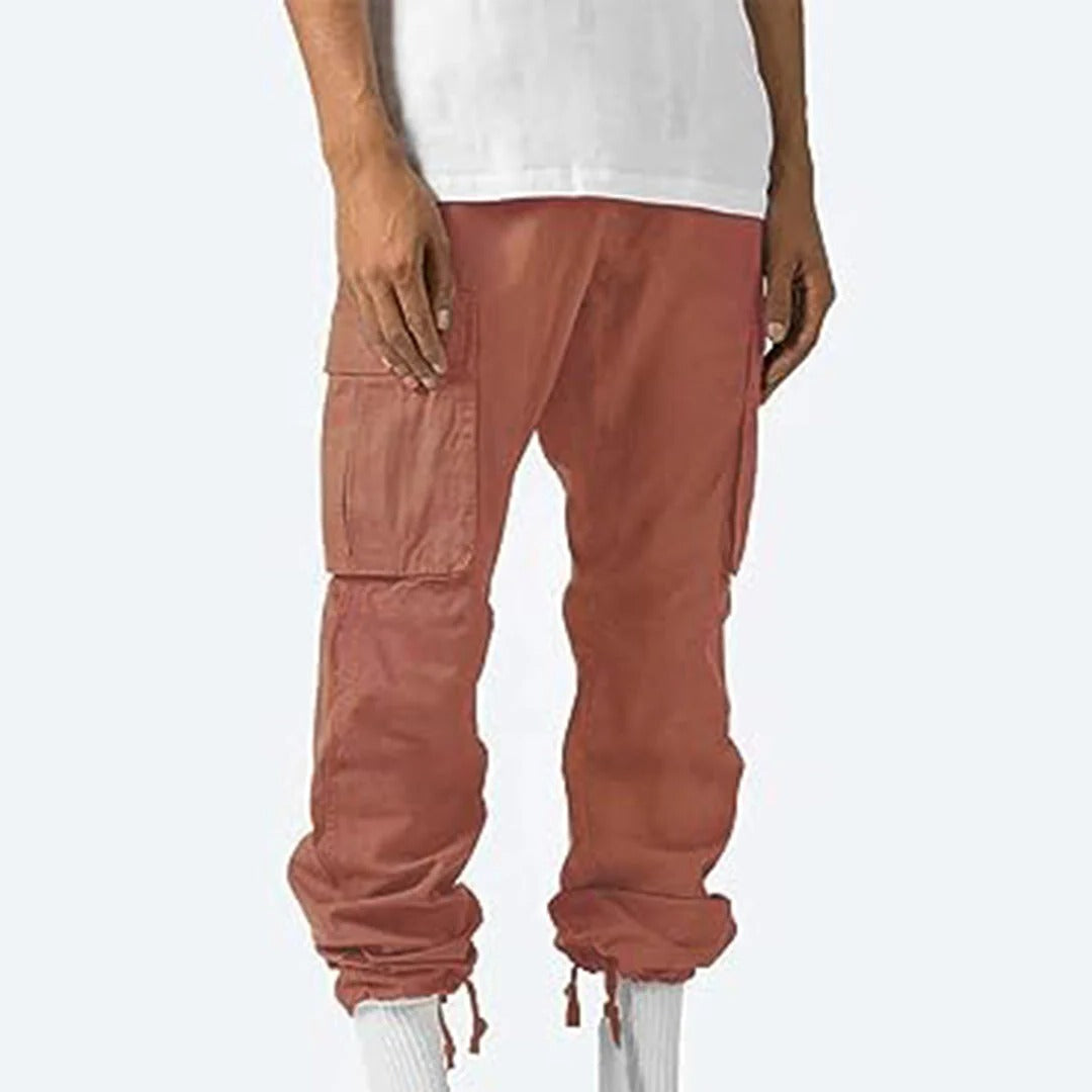 Belro men's cargo pants with multiple pockets, relaxed fit, and durable fabric, suitable for casual and outdoor wear.