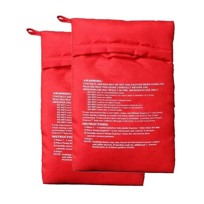 Belro microwave potato bag made of fabric, designed for evenly cooking potatoes in the microwave, shown in the image.