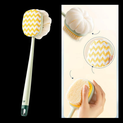 Belro exfoliating body scrubber bath brush with ergonomic handle and soft bristles for gentle skin exfoliation.