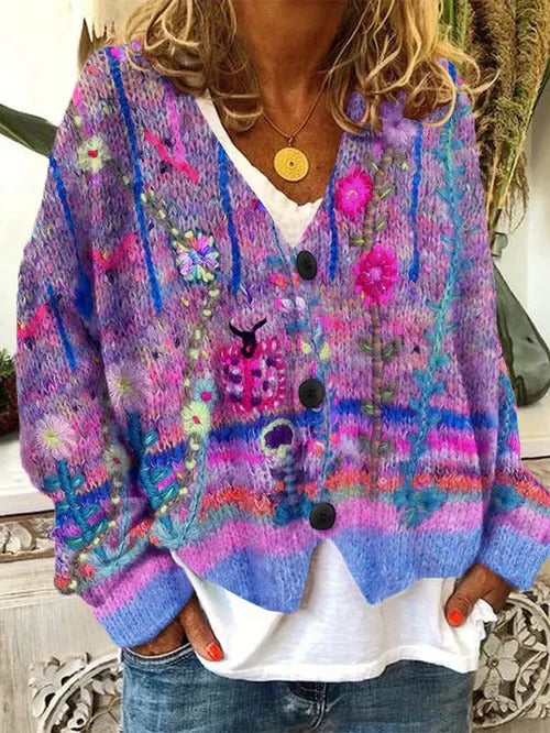 Belro women's retro cardigan featuring automotive-inspired design, soft knit fabric, and vintage style for casual wear.