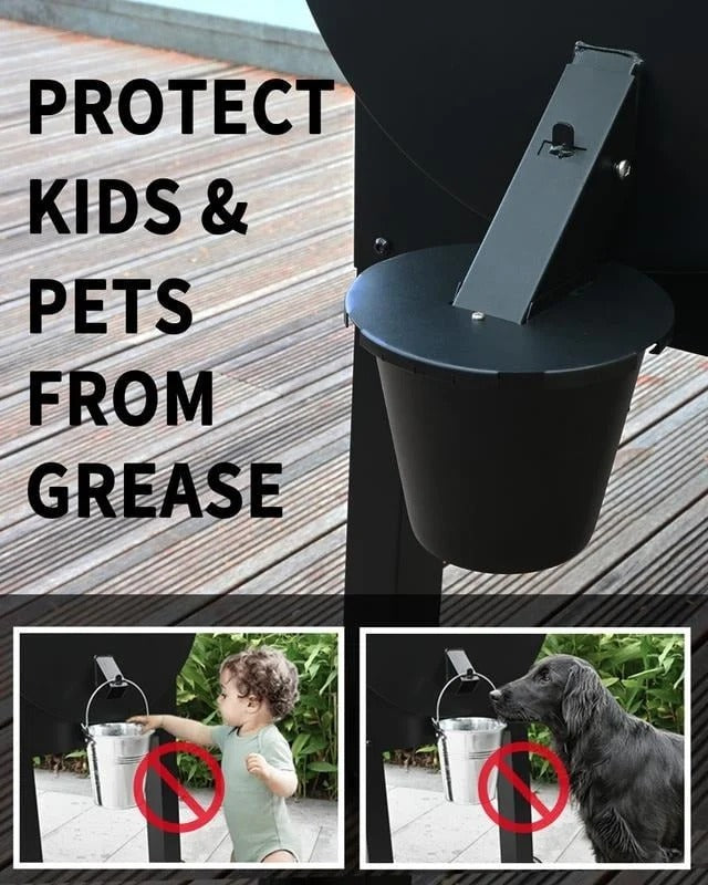 Belro upgraded grill grease collector for kitchen use, featuring a sleek design ideal for catching grease during grilling.