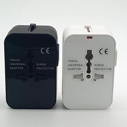 Belro worldwide travel adapter with dual USB charging ports, compact electronic device for international travel and device charging