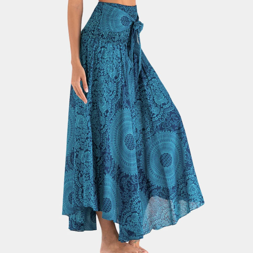 Bohemian maxi skirt for women by Belro, flowing skirt with vibrant patterns and lightweight fabric, perfect for boho style.