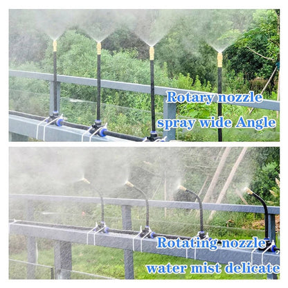 Belro drip irrigation kit with 360-degree flexible hose for outdoor garden watering, includes hoses, connectors, and adjustable emitters.