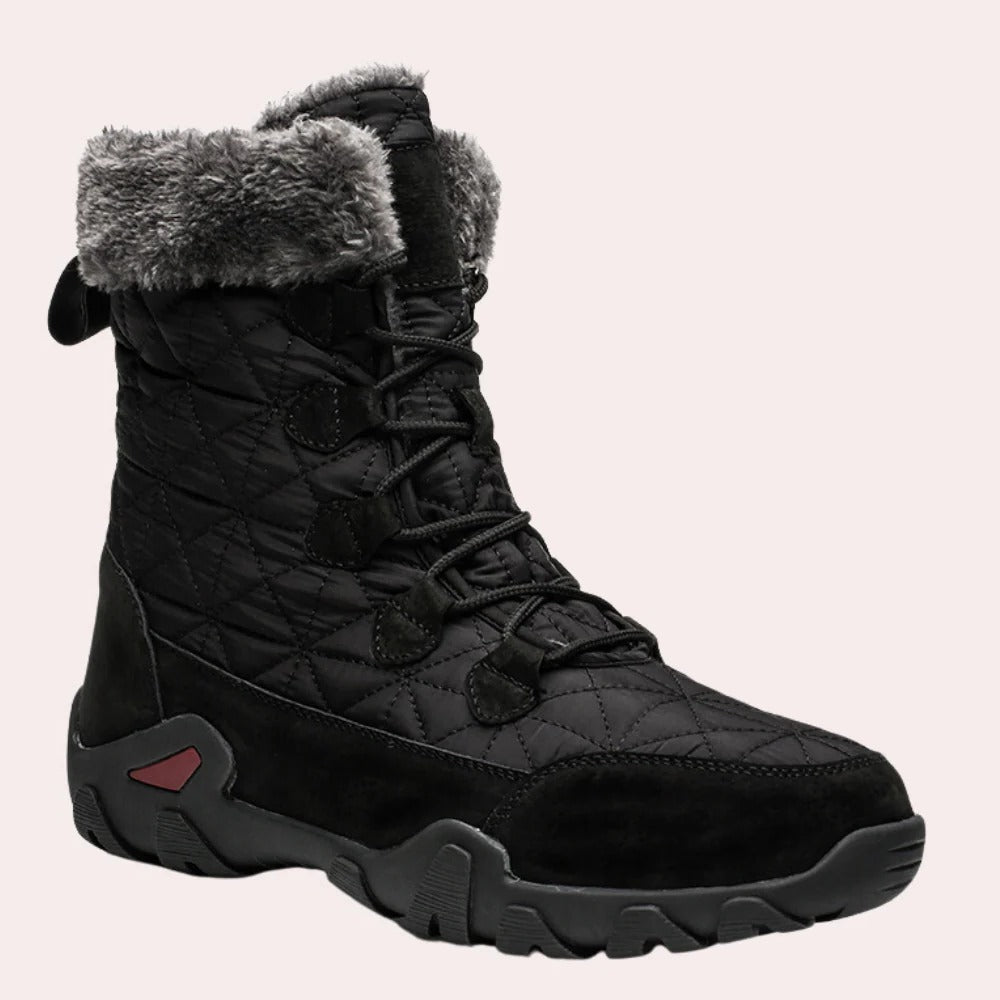 Belro men's winter boots in black, featuring warm lining and sturdy soles for cold weather comfort and durable footwear.