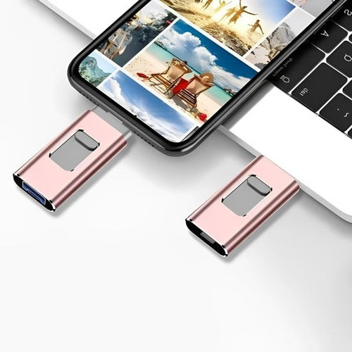 Belro USB flash drive compatible with iPhone and Android devices, portable electronics storage solution.