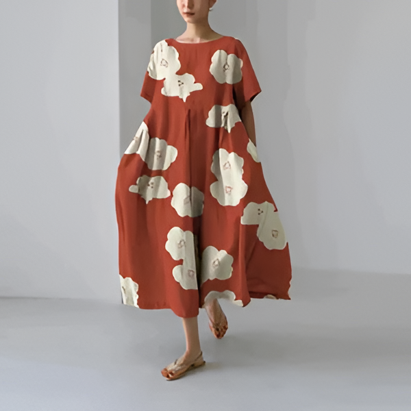 Belro casual floral print dress featuring a stylish, elegant design perfect for everyday wear and special occasions.