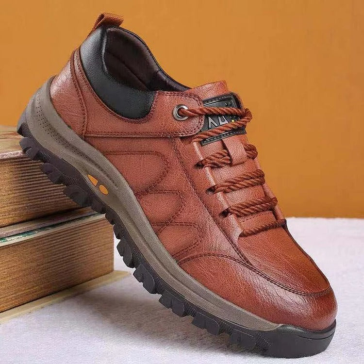 Men’s casual Belro footwear with hand stitching, arch support, non-slip soles, and breathable design, shown in the image.