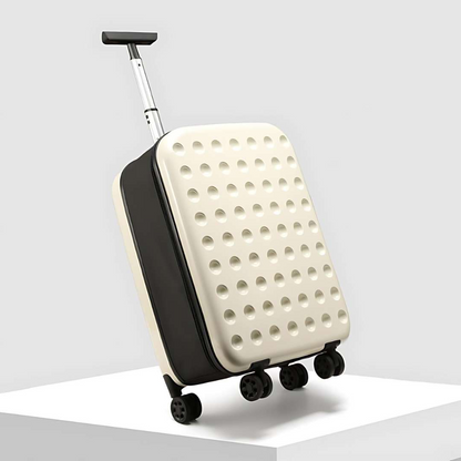 Belro 360° foldable travel suitcase with wheels, lightweight luggage with multiple compartments, ideal for efficient travel storage.
