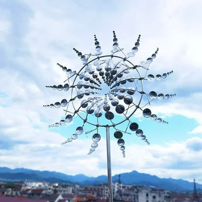 Belro metal garden windmill with dual motion wind spinner, decorative garden decor for outdoor spaces