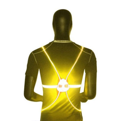Belro 360 Reflective LED Flash Night Vest for men, high-visibility clothing with bright LED lights for safety during nighttime activities