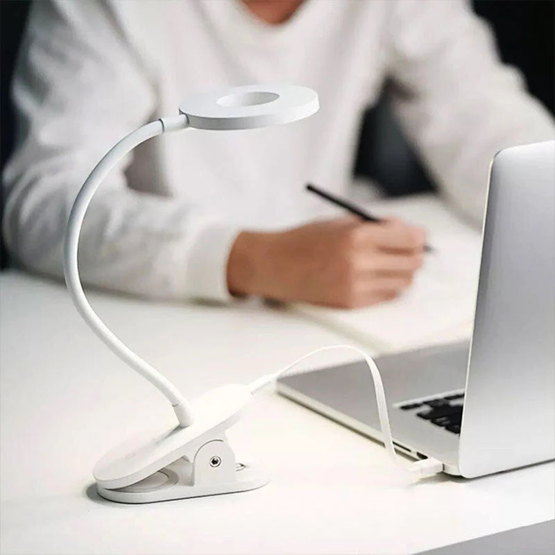 Belro wireless clip-on desk lamp with adjustable arm and LED light, ideal for home or outdoor workspaces.